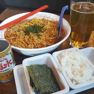 An authentic Japanese Ramen experience.  BOWL $8.50 - RICE/SEAWEED $2