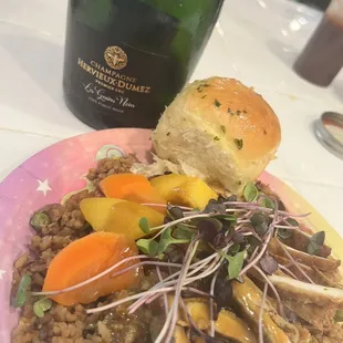 Chicken Katsu with Curry Sauce topped with Microgreens