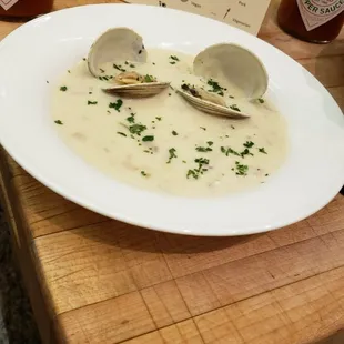 You ask for it, we make it and exceed standards. This is a classic New England Clam Chowder and it was packed with flavor and a little heat.