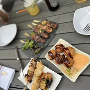 a variety of appetizers on a table