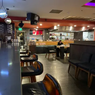 Bar and kitchen area