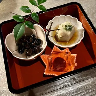 Omakase "Yume" - first course nimono, seasonal vegetables