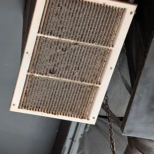 They really need to clean these vents right above us ...