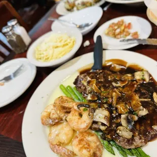 Ribeye steak &amp; shrimp special