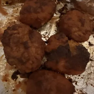 Cold&amp;dry Buffalo wings. My husband are several taking the risk of food poisoning from The chicken :( ImNo sauce either.