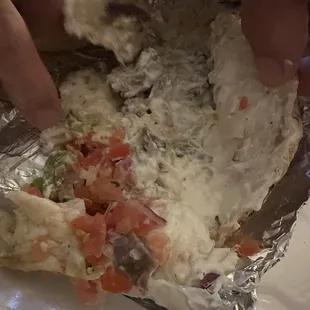 A gyro! Do you see it? No. I don&apos;t either. Cold and no meat. Gyro Sandwich