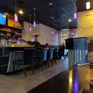 The inside is small and looks pretty modern and cool. They have an entrance at both sides of the restaurant.
