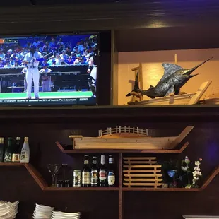 interior, sushi and sashimi