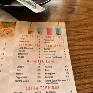 a menu for a ramen restaurant