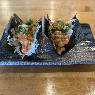 Japanese Style Tacos (2) SPICY SALMON