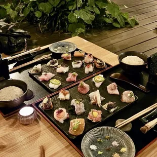 food, sushi and sashimi, sushi, sashimi