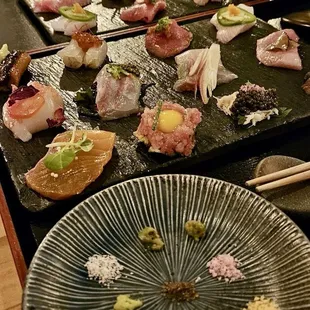 sushi, food, sashimi, sushi and sashimi