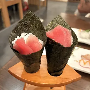 bluefin tuna hand roll