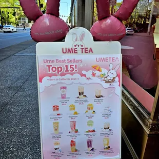 Top 15 drinks at UME Tea