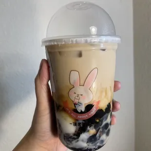 Rice Mochi Milk Tea ($5.25)