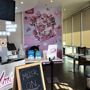 Pickup area and wall upon entering