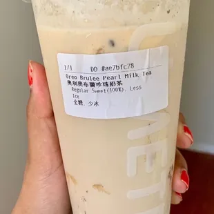 Oreo Brulee Pearl Milk Tea
