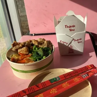 Popcorn Chicken Rice Bowl