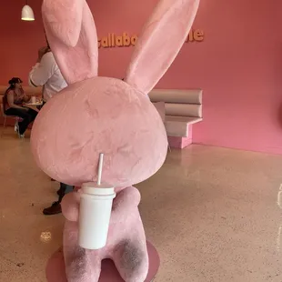 The bunny&apos;s legs are so dirty. Probably from kids climbing all over it. Idk how people allow their kids to ruin property like this