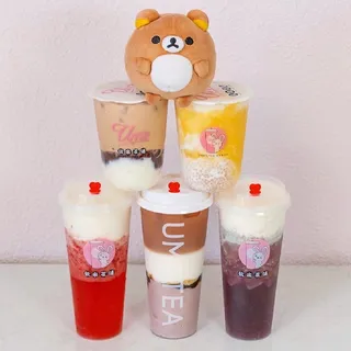 Mochi Red Bean Black Milk Tea
