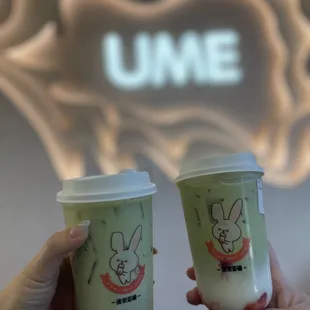 Strawberry Matcha Latte with matcha green tea ice cream