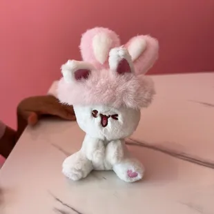 Ume Bunny Straw Holder/Hugger *^.^*~kawaiii ah + fuzzy bunny hair band. GO 7/29/24 ONLY