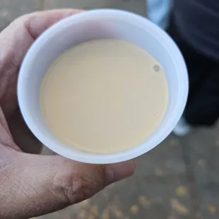 11-30-24. Free Sample of Black Milk Tea 50% sweet.