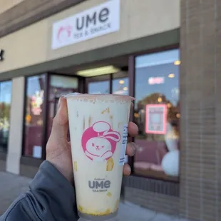 Mango fresh milk w/ pudding