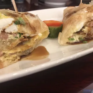 Egg & Spam Roti Roll