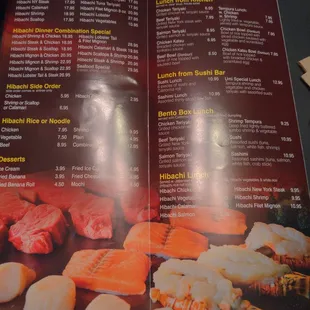 Outside menu