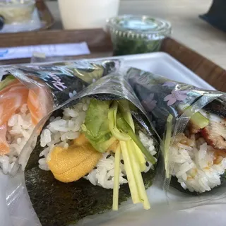 Salmon Belly, Uni, and Tobiko Donburi