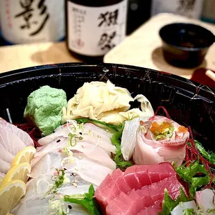 Shima Aji, Maguro, Madai sashimi