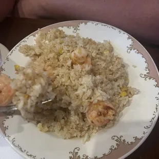 Shrimp fried rice (no vegetables)