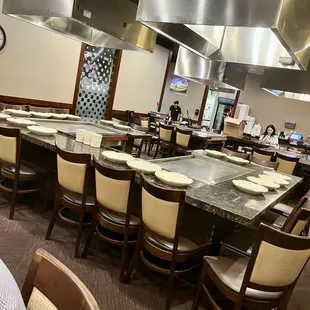 the kitchen and dining area