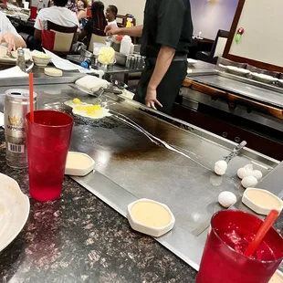 a chef preparing food