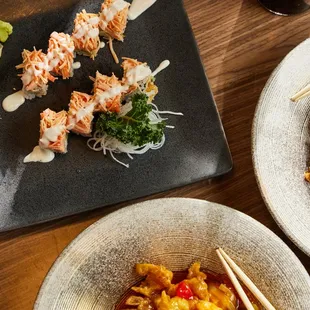 sushi and sashimi, sashimi, sushi, food