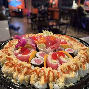 Special party tray by chefs.