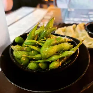 Spicy Garlic Edamame