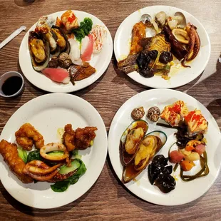 A grouping of our buffet plates