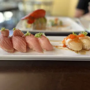 Sea Scallop, Chutoro, Yellowtail