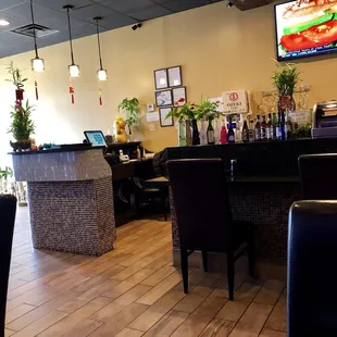 the interior of a restaurant