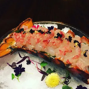 Live Maine Lobster Cooked 3 ways : sashimi, soup, sauté. Serve on the weekend only. Call ahead to order! Market Price. Around 1 1/2 lbs