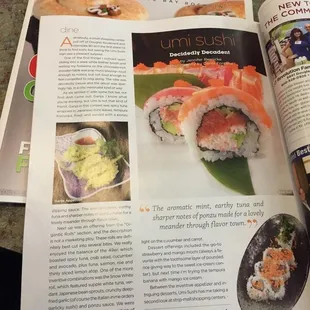 Article of Umi Sushi in Style Magazine