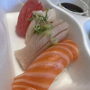 Salmon Sushi Fatty Yellowtail Sushi White Tuna Sushi Tuna Sushi
