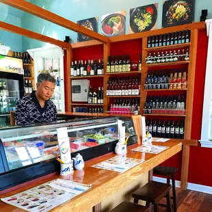 sushi and sashimi, interior