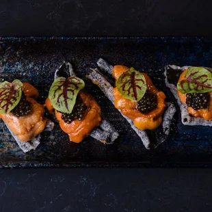 Uni Caviar Crispy Bites