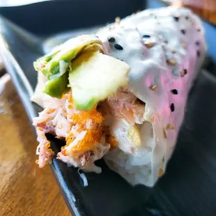 Blue crab hand roll