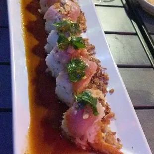 The delicious albacore roll!