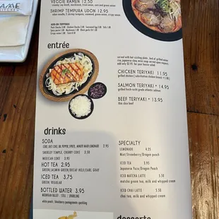 Menu pt 3 (August 2021)