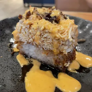 Crunchy rice sushi appetizer!!